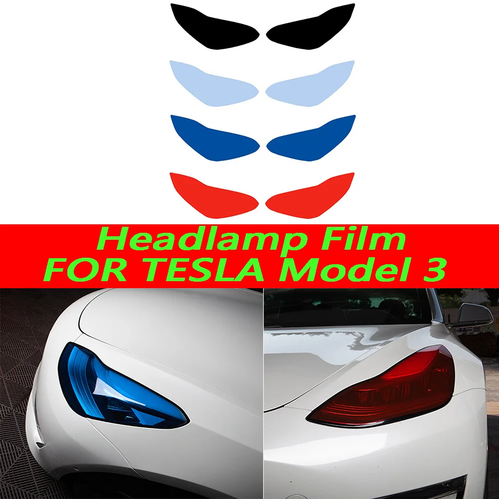 

Car Light Film Auto Headlight Foglight Wrap Sticker Car Styling Decal Automobile Headlamp Decal Accessory PVC for Tesla Model 3