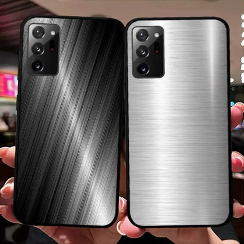 

Dark Brushed Metal Texture Phone Case for Samsung Note 5 7 8 9 10 20 pro plus lite ultra A21 12 72