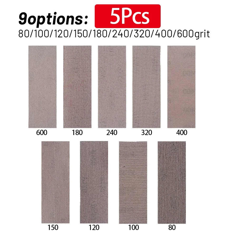 

5pcs Mesh Sanding Disc Sandpaper 80#-600# Grit Dust-Free Anti-Blocking Polishing For Polishing Sanding Metal Hand Tools