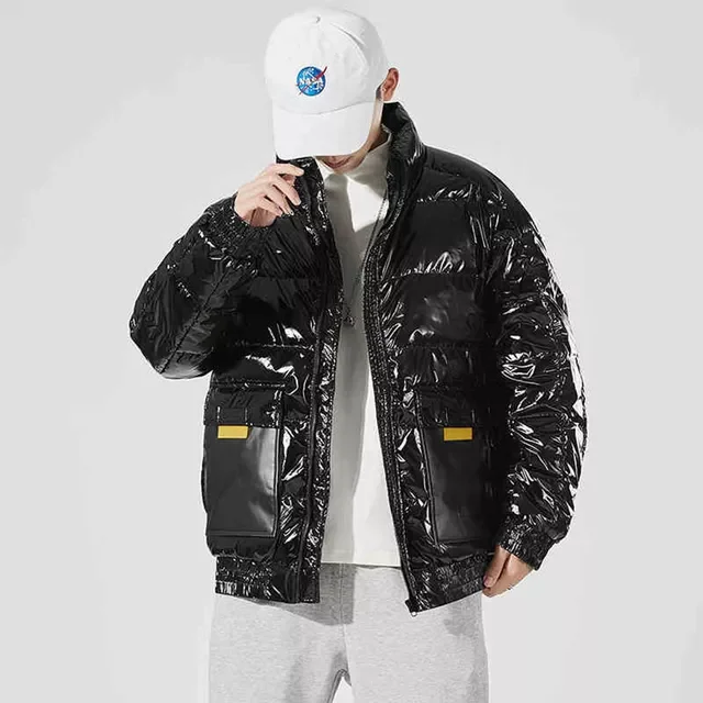 

New in Size Winter Mens Down Coats Fashion Mens Jackets And Coats Mens Thick Warm Bright Mens Hoodes Down Jackets Clothing|Down