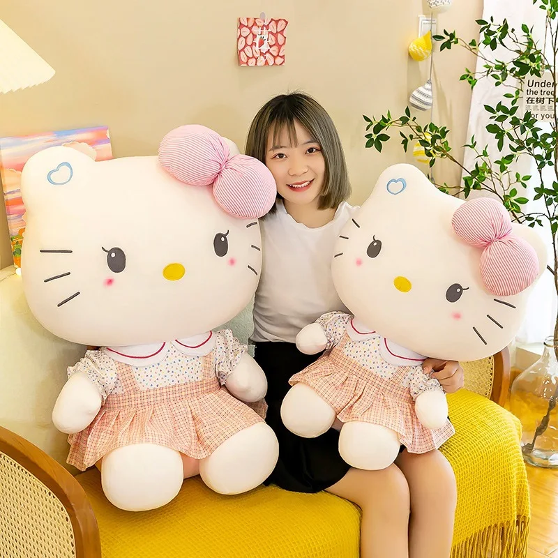 

Kawaii Sanrioed Hello Kitty Cartoon Animation Plush Toys Children's Day Doll Doll Male and Female Students A Birthday Present