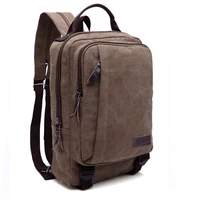 canvas small backpack single shoulder backpack for men and women multi color optional solid color trend fashion backpack