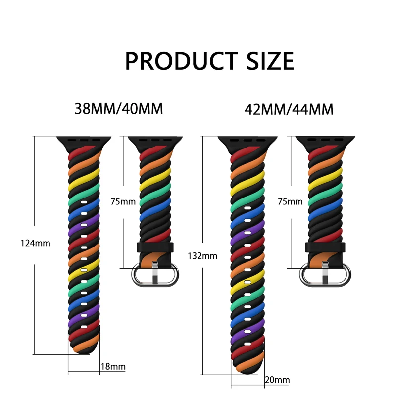 Colour Silicone Strap For Apple Watch Band 49/44/45/42mm,41/40/38mm Smart Bracelet Accessories For IWatch Ultra Series 7/6/5/3/8