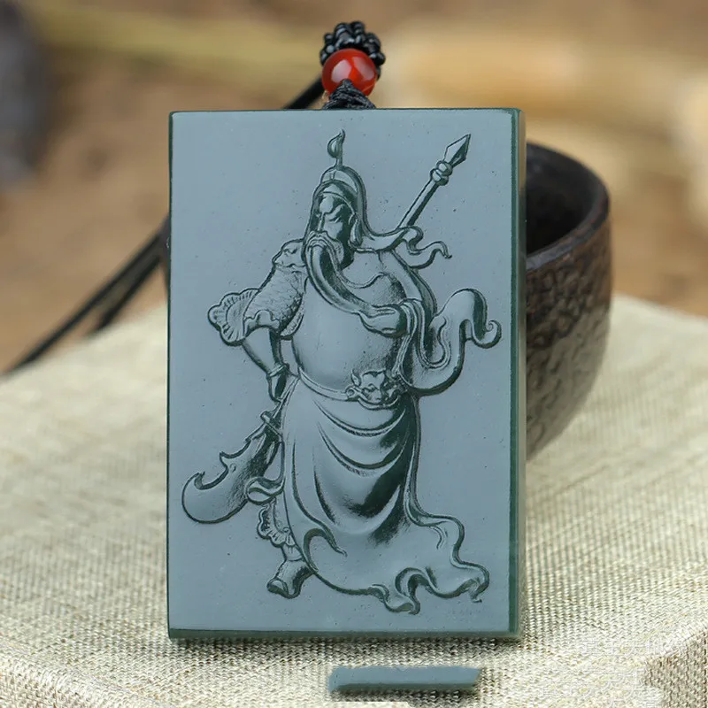 Xinjiang Hotan Jade Guan Gong Jade Brand Pendant Jade Loyalty Guan Gong Jade Fortune Pendant