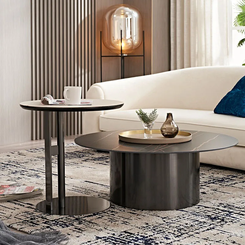 

Металлический минималистичный кофейный столик, простой итальянский круглый фотографический кофейный столик, уникальный дизайн Muebles Para El домашняя мебель для комнаты
