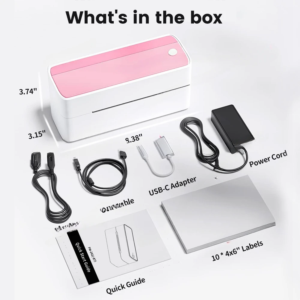 Термопринтер этикеток 4x6 дюймов универсальная адресная бумага для доставки