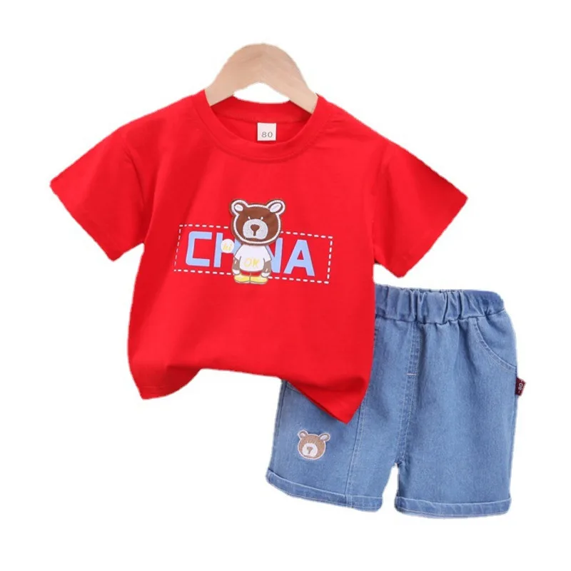 

New Summer Baby Girl Clothes Suit Children Outfits Kids Boys T-Shirt Shorts 2Pcs/Sets Toddler Casual Costume Infant Sportswear
