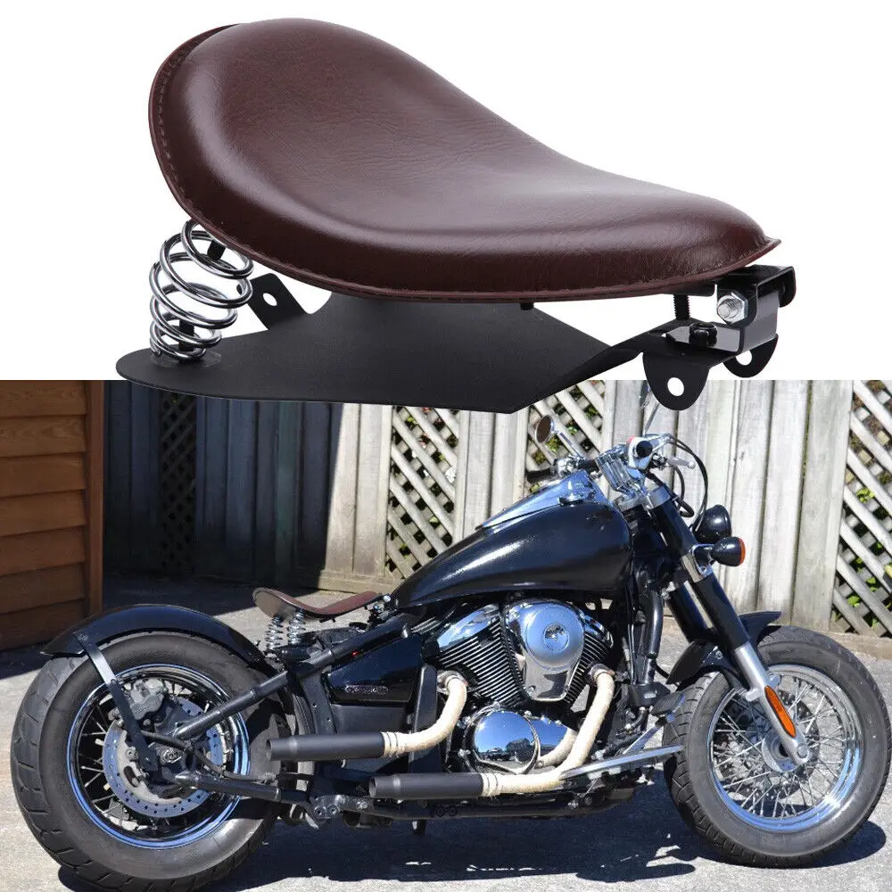 For Kawasaki VN 900 800 400 Custom for Yamaha Bobber Motorcycle Spring Solo Seat Base Saddle Leather Driver Seat Accessories