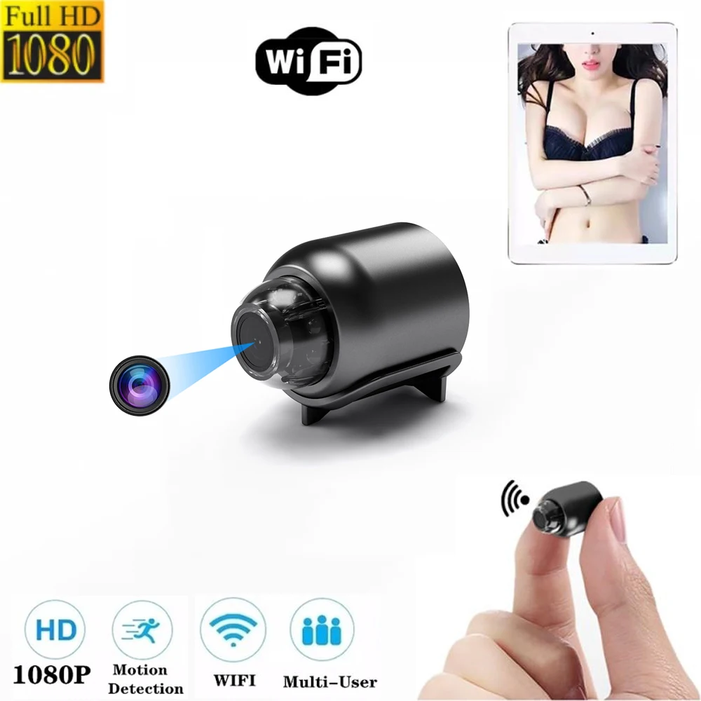 

Беспроводная IP-камера, мини Wi-Fi камера видеонаблюдения, 1080P HD, домашнее ночное видение, удаленный мониторинг, 160 широкий угол, микро-няня