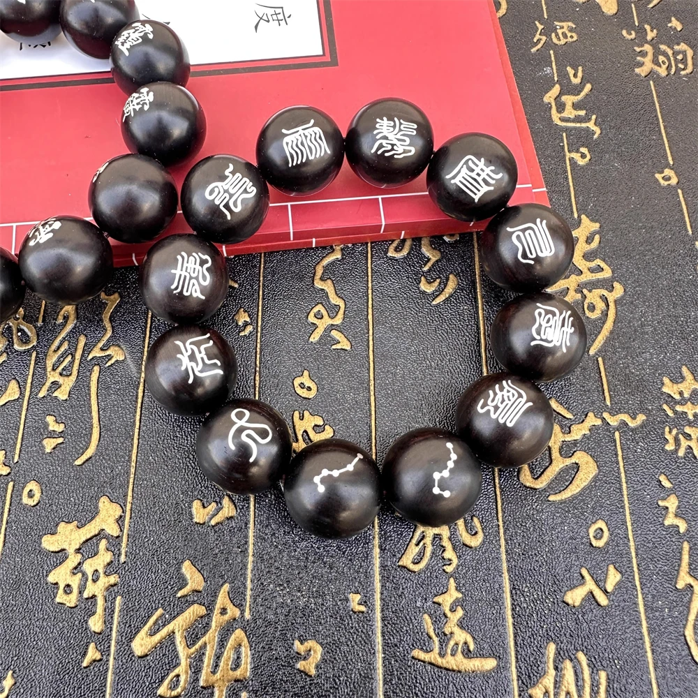 Черное сандаловое дерево инкрустированное серебром небесно-голубое Писание