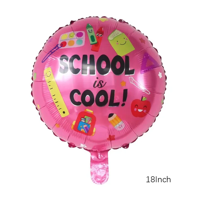 Crayon Box Pencil Foil Balloons Schoolbag Graduation Helium Balloon Learning Birthday Party Decor Start Back School Globos images - 6