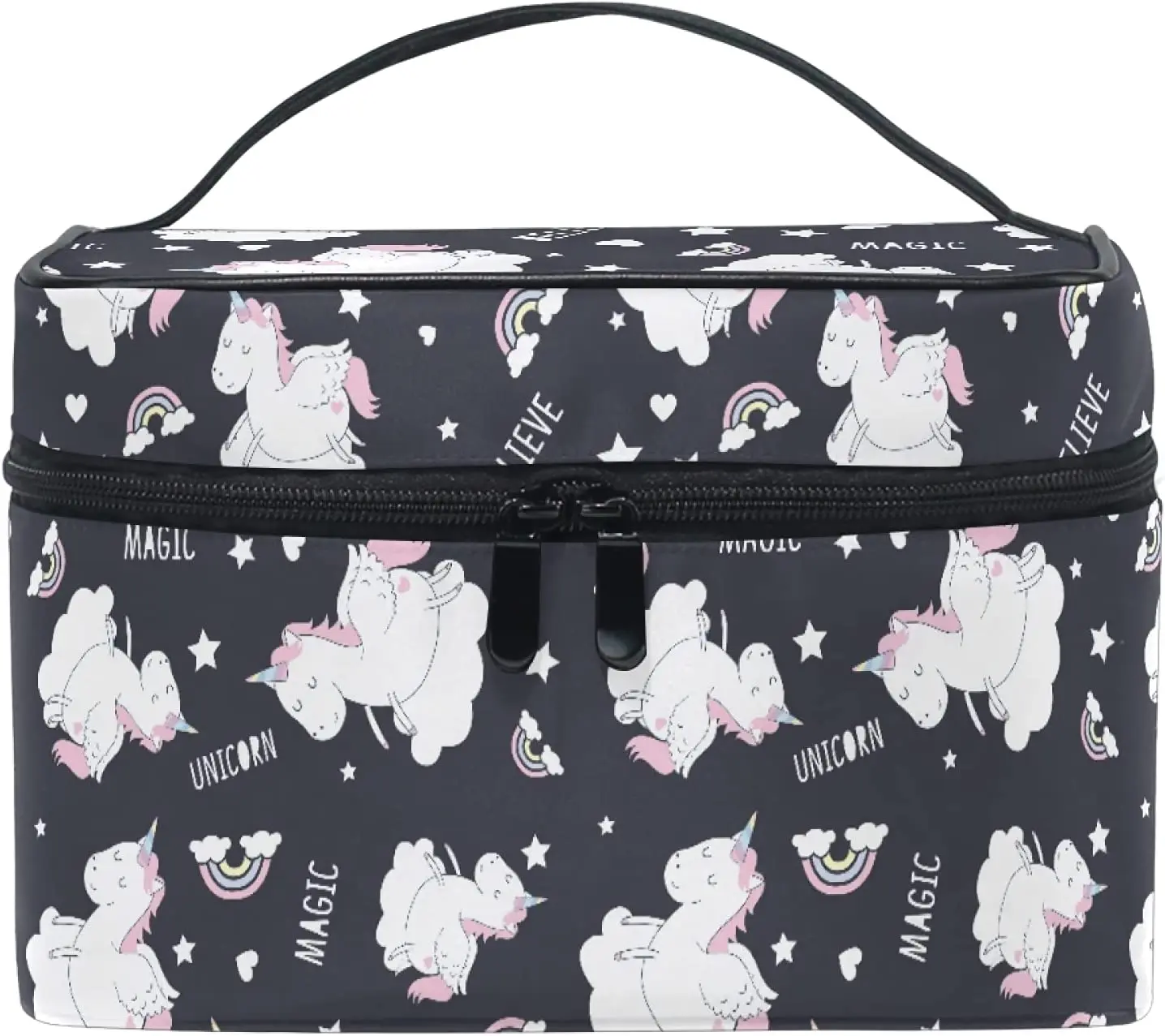 

Makeup Bag, Cute Rainbow Travel Makeup Organizer Bag Cosmetic Cases Toiletry Bags for Girl Women Ladies