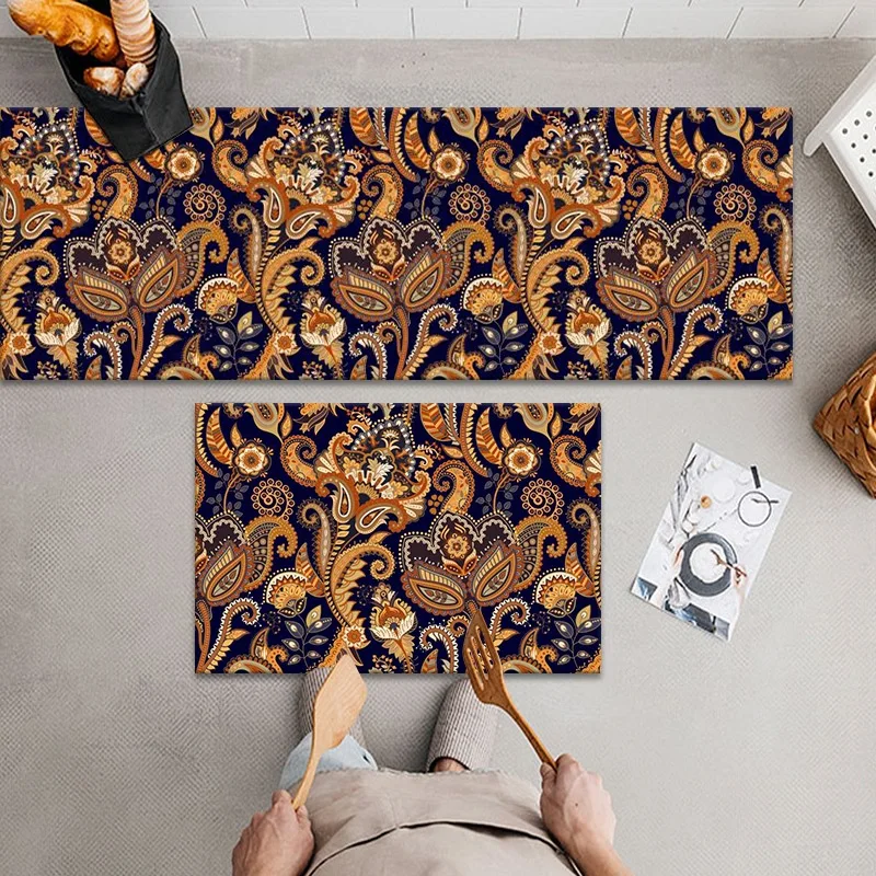 

Kitchen Floor Mat Home Entrance Doormat Washable Non-slip Bathroom Mat Living Room Decor Carpet Balcony Laundry Room Long Rugs