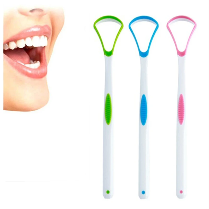 

Tongue Scraper Cleaner Adults Surgical Grade TPR Tongue Brush Dental Kit Professional Eliminate Bad Breath Fresh Breath Health