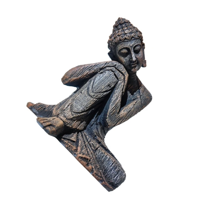Винтажная статуя Будды для аквариума тонущая смола украшение аксессуар