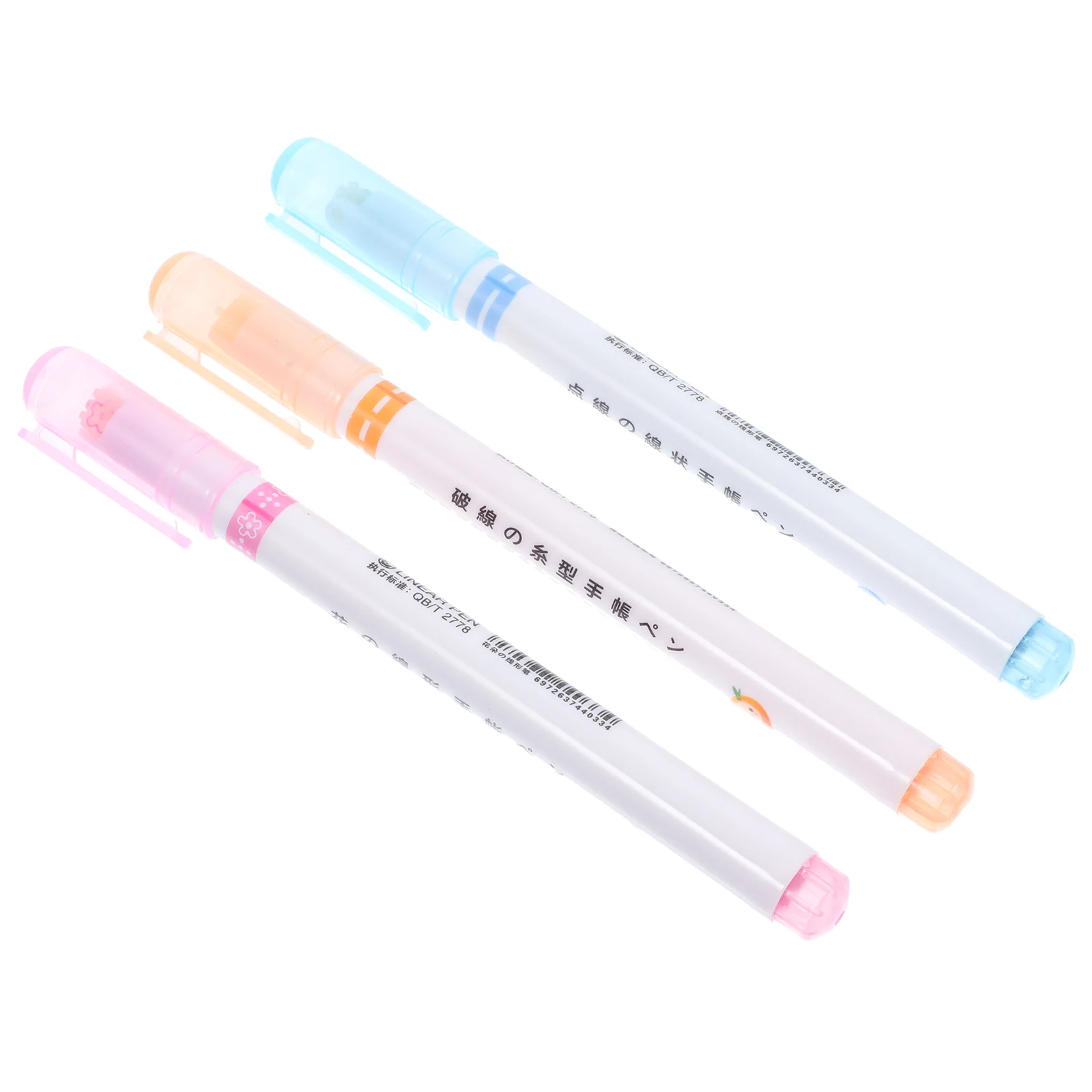 

3Pcs Portable Marker Pens Kids Book Marking Pens Office Rolling Markers Marking Accessory