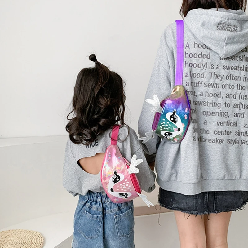 

Children Elk Print Waist Fanny Pack Belt Bag Travel Hip Bum Mini Pack Coin Purse Chest Phone Pouch