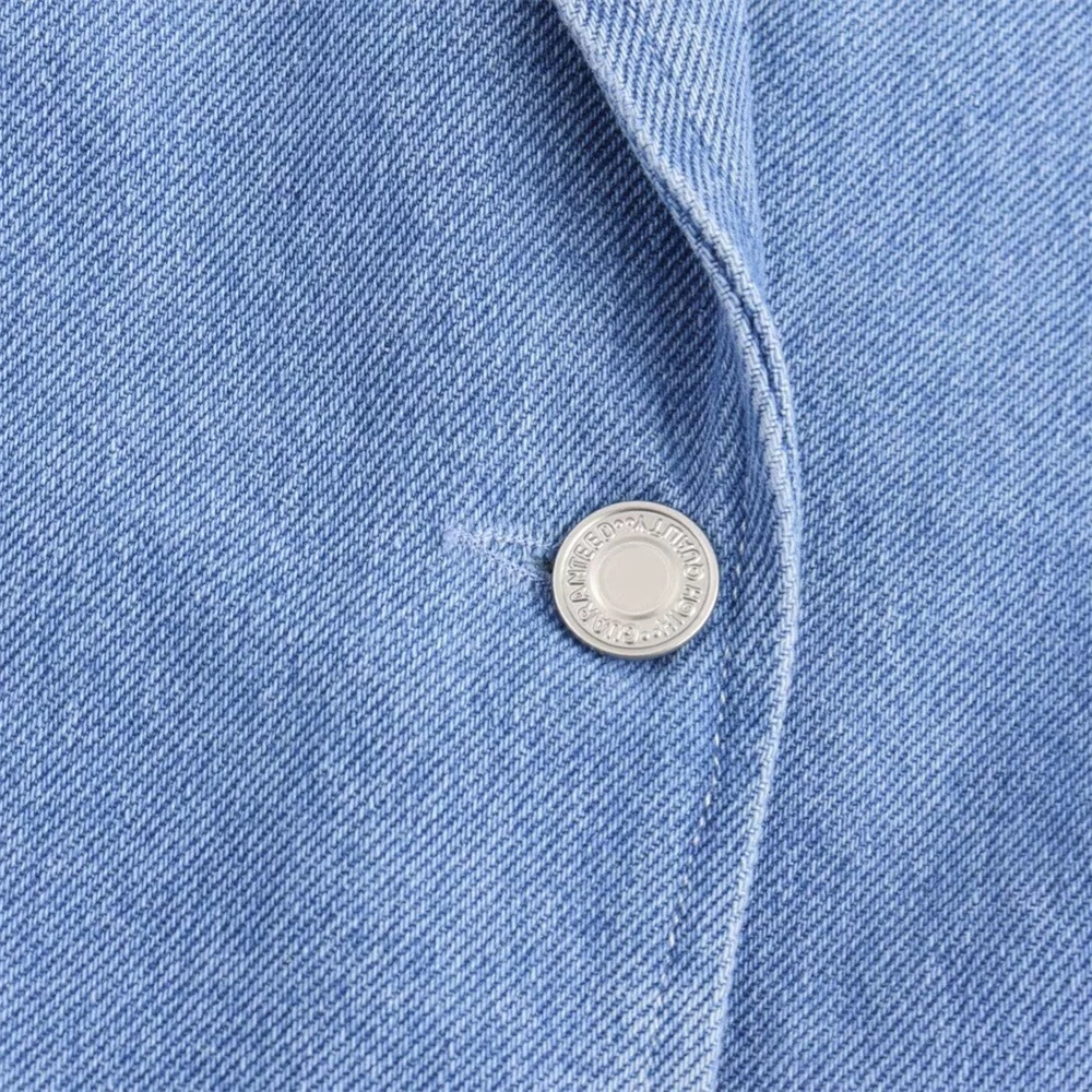 Женская модная повседневная простая и Универсальная джинсовая куртка в