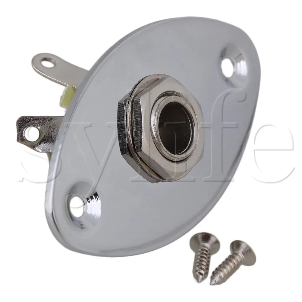 

Guitar Flat Output Jack Plate & Socket Chrome