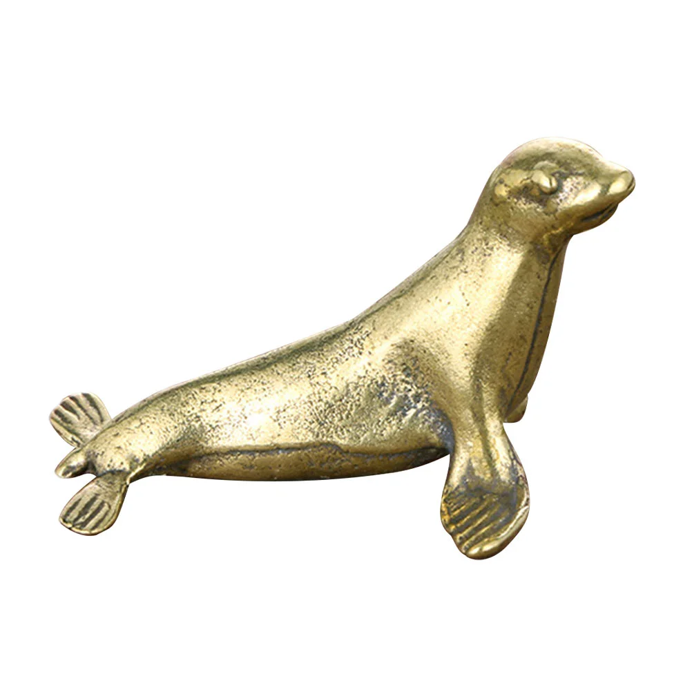 

Seal Ornament Animal Brass Sea Necklace Snowball Figure Little Toy Craft Aid Teaching Pendant Crafts Shui Feng Miniaturemini