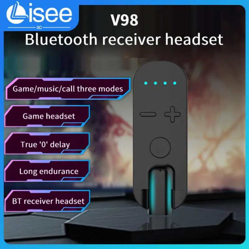 

Наушники V98 с микрофоном, Hi-Fi наушники с разъемом Aux 3,5 мм, беспроводные наушники с низкой задержкой, наушники с приемником 5,1, игровая гарнитура