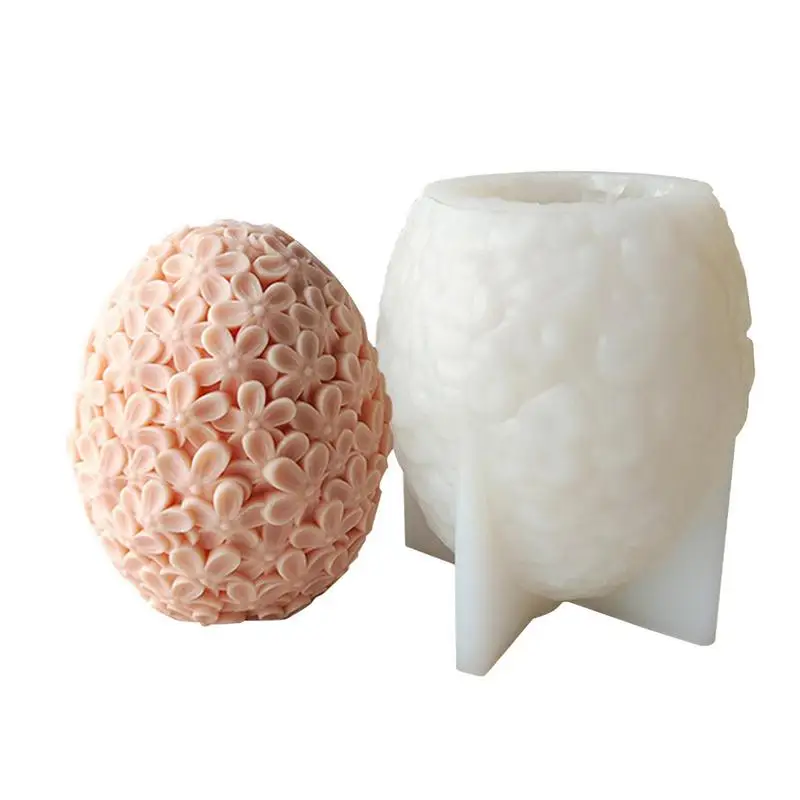 

Silicone Egg Molds Scented Candle Making Flower Ball Silicone Molds Egg Style Candle Mold For Easter Chocolate Decorative Tool