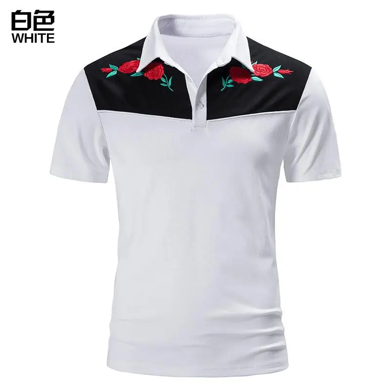 

2022 Tshirt Short Sleeve Mens T Shirts White Designers Polo Summer T Shirt Hip Hop Mens Polo Shirt Fashion Shirt Classic Black