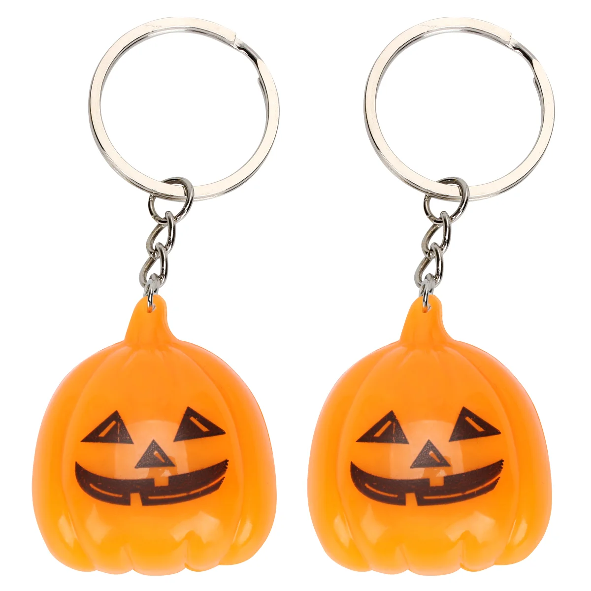 

2Pcs Key Chain Luminous Key chain Bag Pendant Key Ring Pumpkin Key Chain For Kids