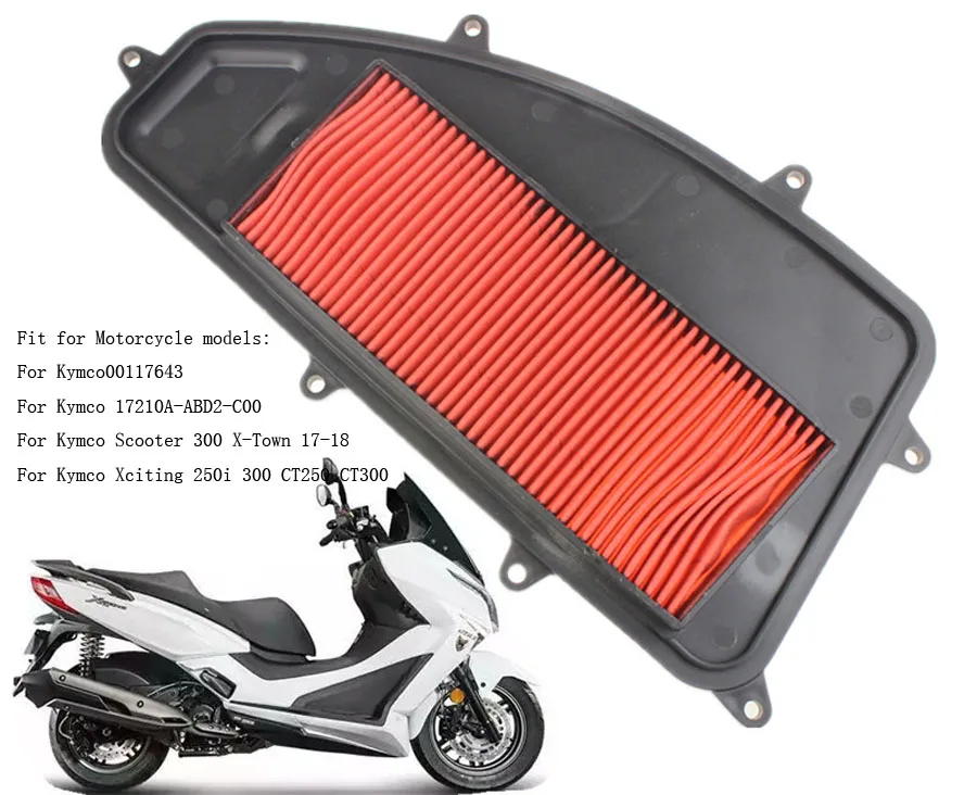 

D23 Motorbike Intake Air Filter Cleaner for Kymco Xciting 250i 300 CT250 CT300 Xciting250 Xciting300 X-Town 17-18