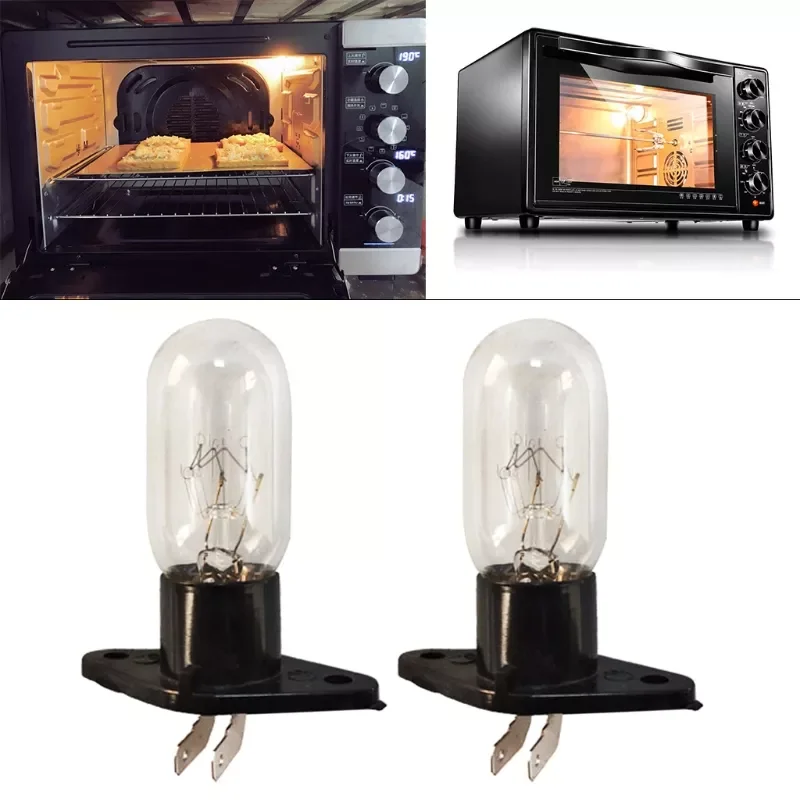 

2A 240V 25W Microwave Oven Bulb Refrigerator Lighting Bulb Base Design with Holder Replacement Universal