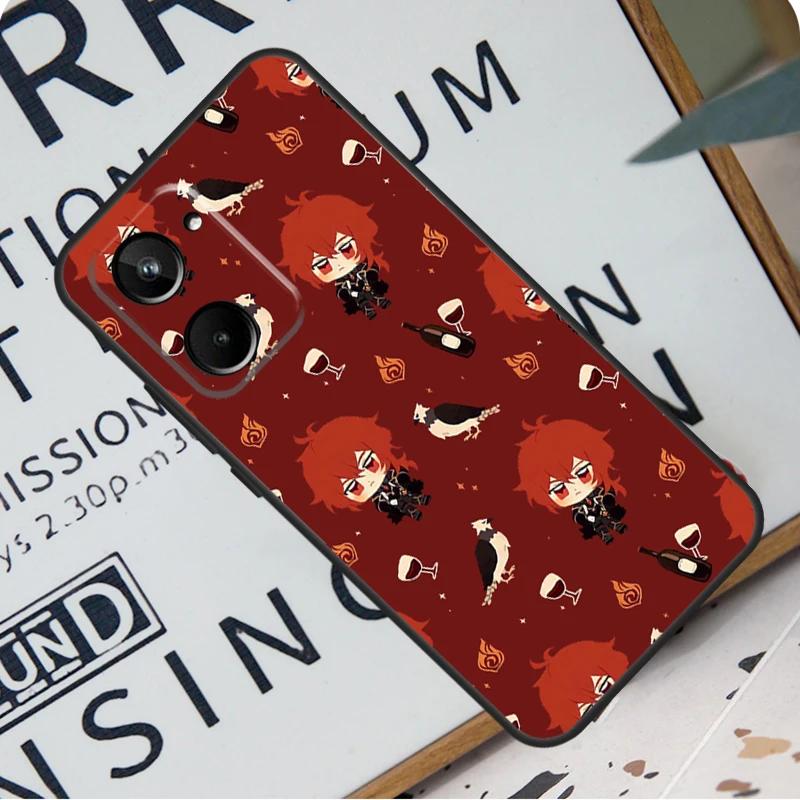 Genshin Impact для Realme C55 C53 C67 GT Neo 5 6 9 10 11 12 Pro Plus C11 C25 C21Y C30 C31 C33 C35 C51 чехол
