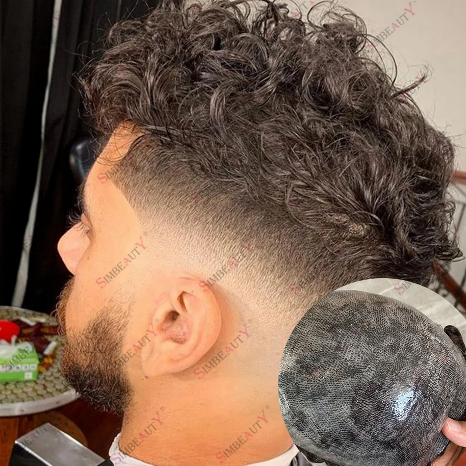 

Парик мужской парик из искусственных волос, 6 дюймов, 20 мм