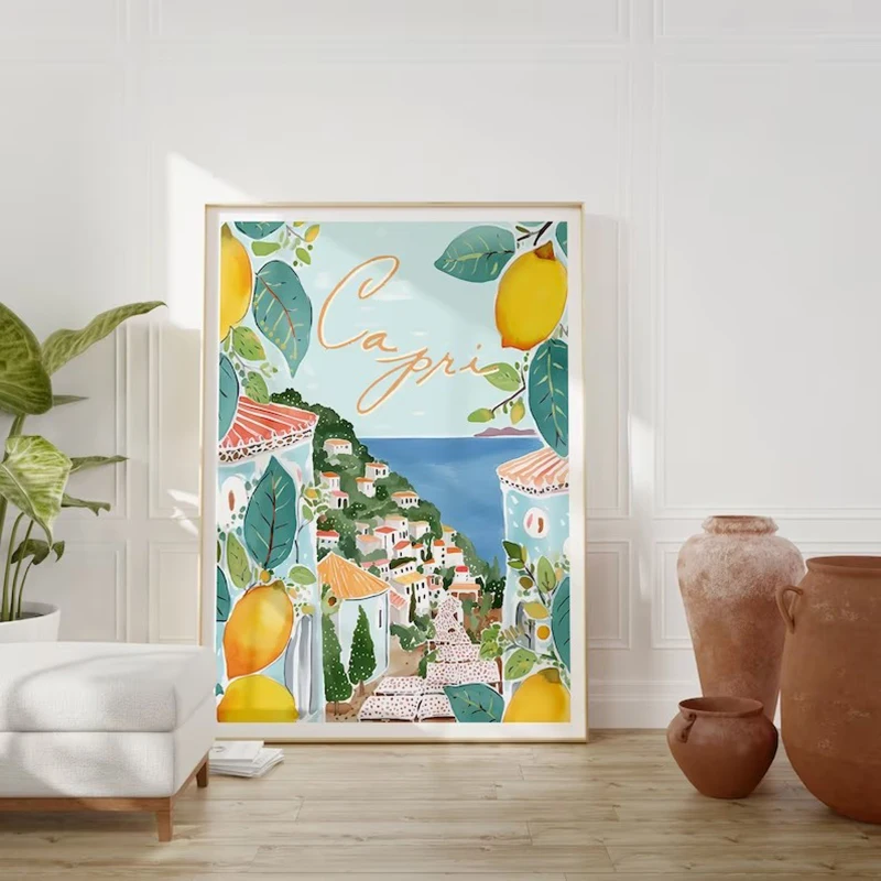 Печать на холсте La Dolce Vita Лимонные постеры и принты