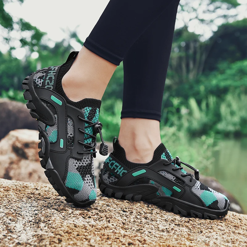 2023 Summer Black Hiking Shoes Men Women Non-slip Breathable Mesh Trekking Sneakers Couple High Quality Climbing Sport Shoe Male