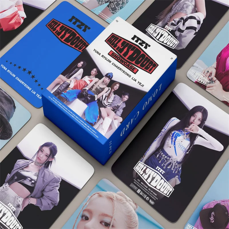 

55pcs/set ITZY Album KILL MY DOUBT Small Card Lomo Card LIA YUNA YEJI Shin Stay True Printed Photo Card Girl's Gift Kpop