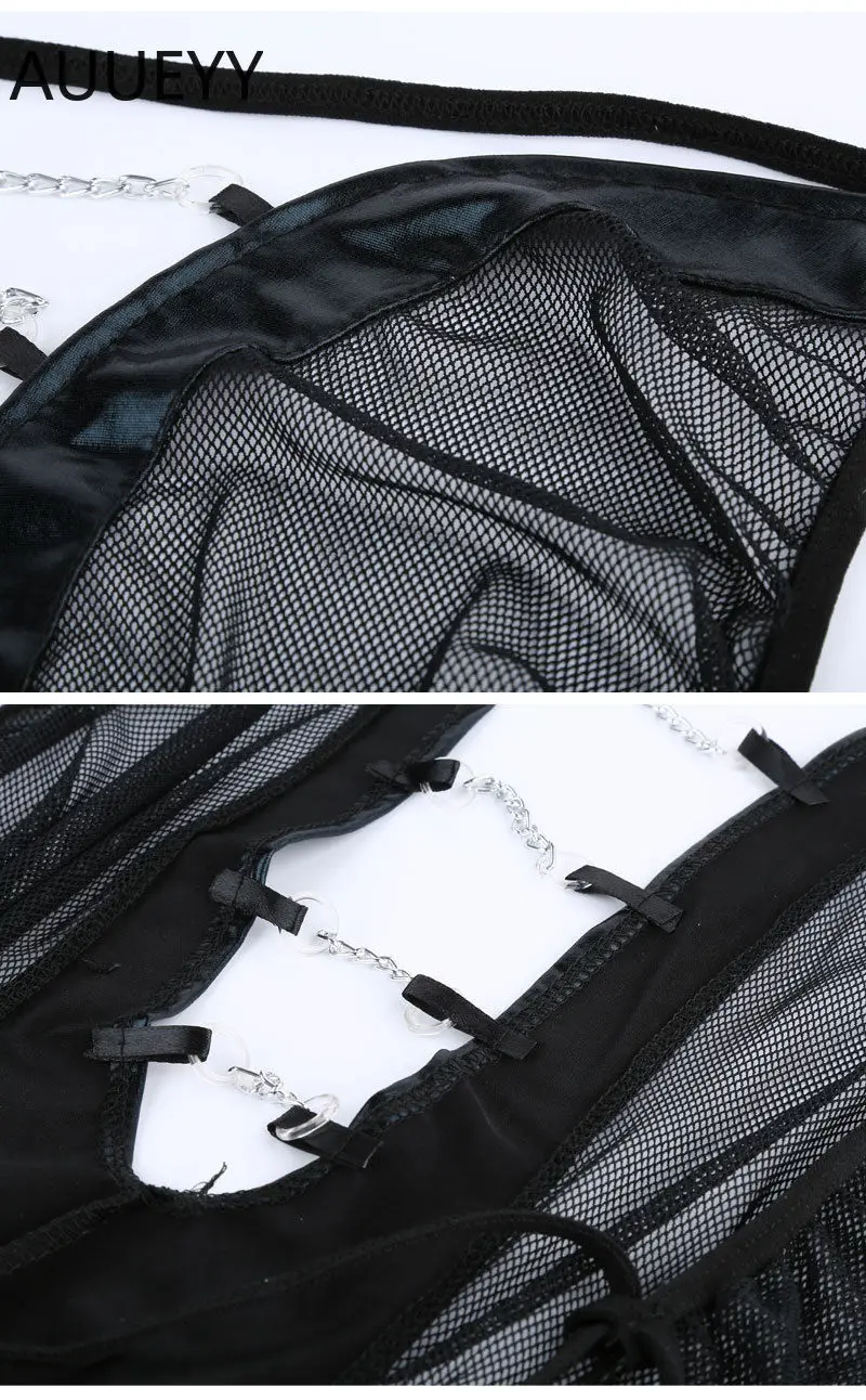 Сексуальное Бандажное белье с наручниками женское кружевное платье эротический