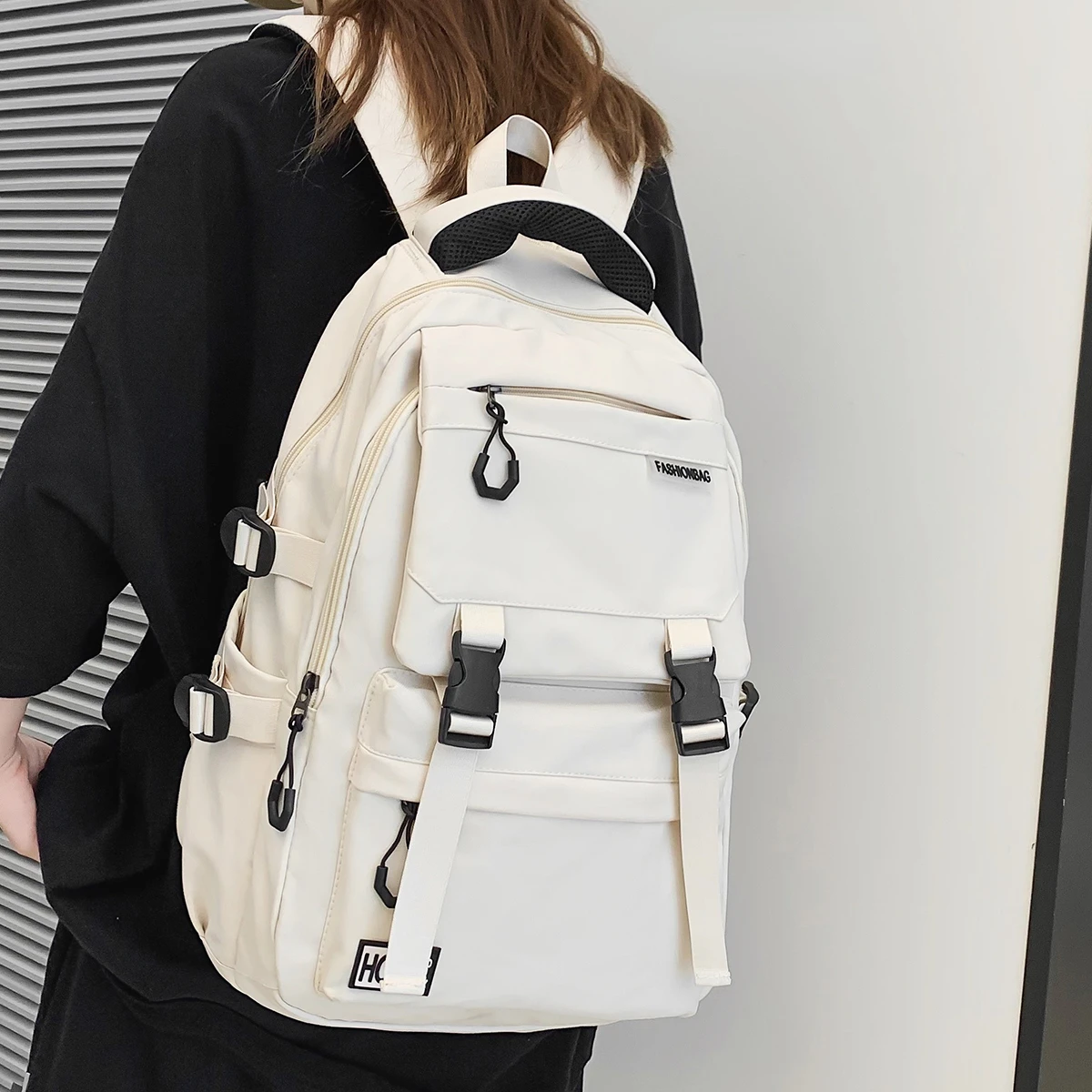 

Рюкзак с несколькими карманами для студентов колледжа, Женская вместительная школьная сумка для ноутбука, модная нейлоновая Женская дорожная сумка для книг, Mochila