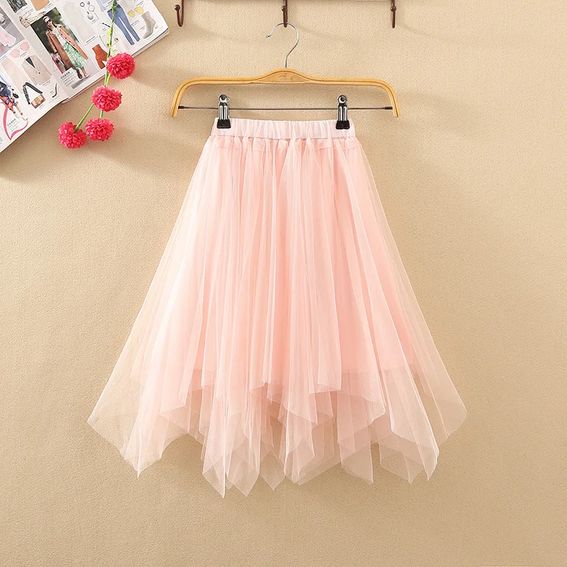 

Асимметричные сетчатые мини-юбки, женские дизайнерские универсальные студенческие короткие юбки с эластичным поясом, Новинка лета 2022, нова...