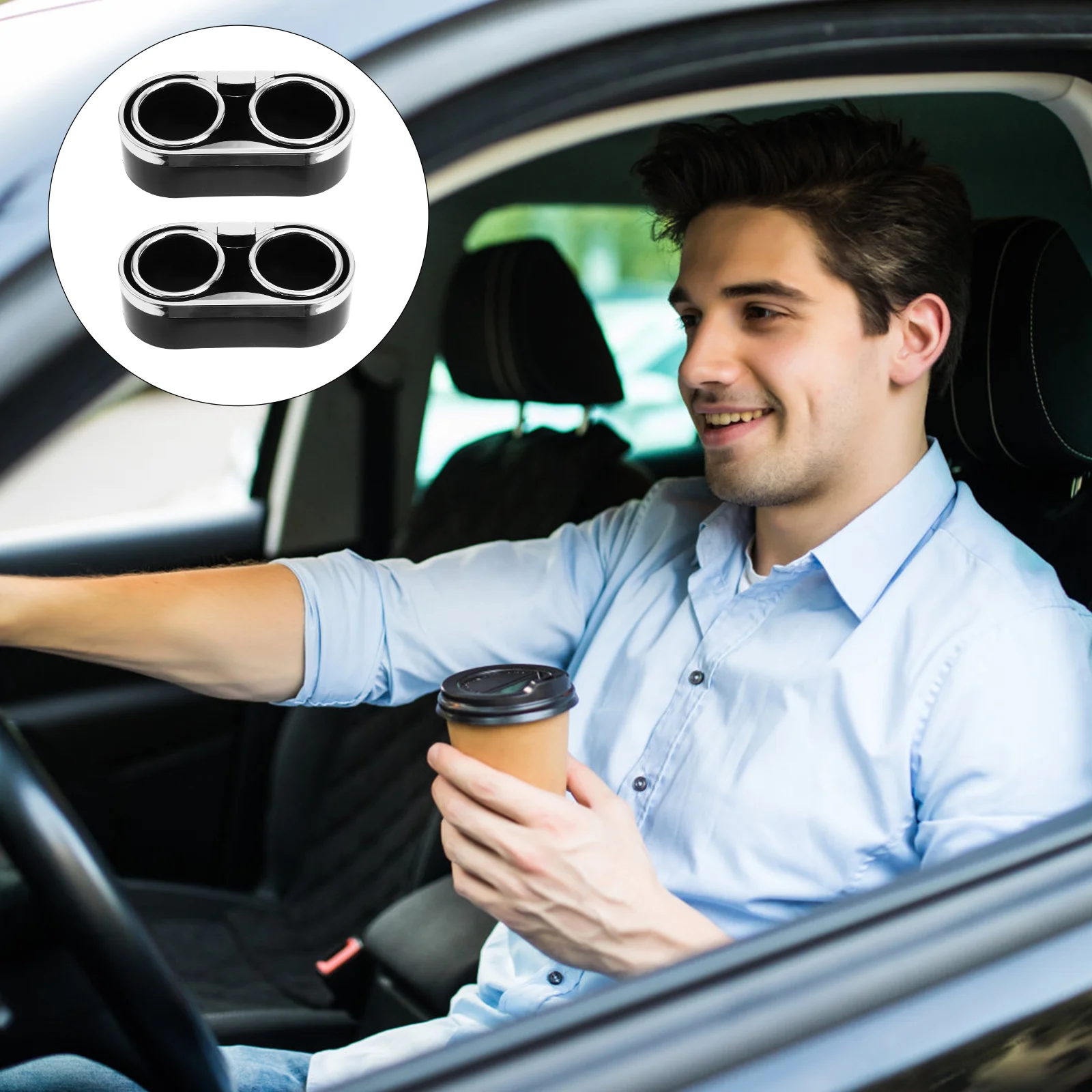 

2pcs Universal Car Auto Truck Mount Cup Drink Holder Organizer Storage Box