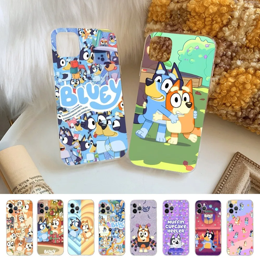 

Cartoon B-Bluey Phone Case For IPhone 15 14 11 12 13 Mini Pro XS Max Cover 6 7 8 Plus X XR SE 2020 Funda Shell