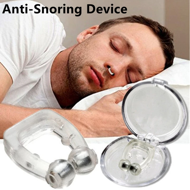 

Magnetic Anti Snore Device Stop Snoring Nose Clip Easy Breathe Improve Sleeping Aid Apnea Guard Night Device With Case 1PCS