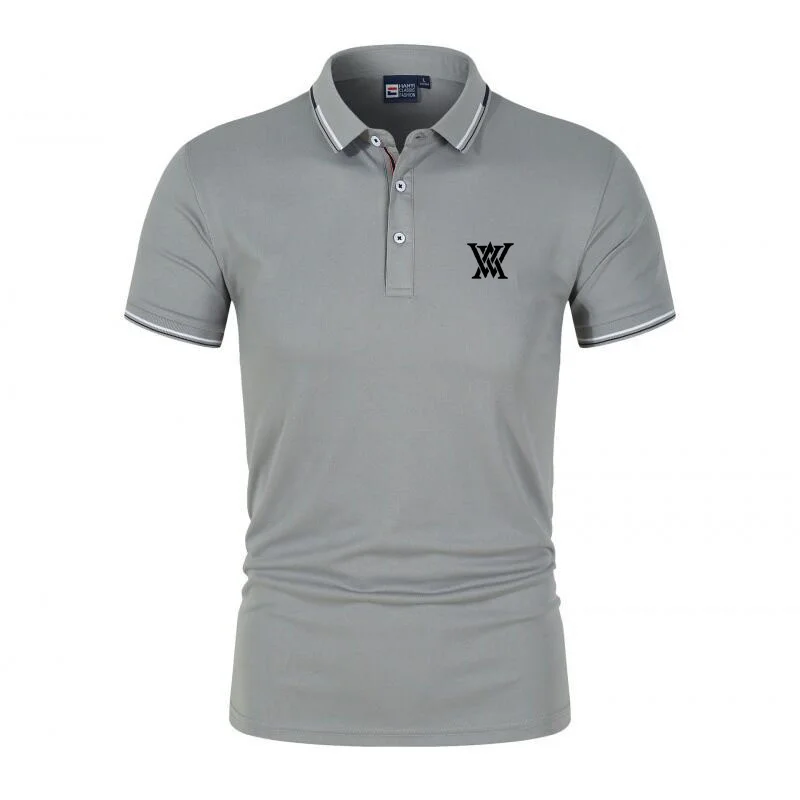 Golf Baseball Shirts Premium Materials Men's Business Wear Casual Patchwork Men's Tops Sports Breathable Polo Shirts