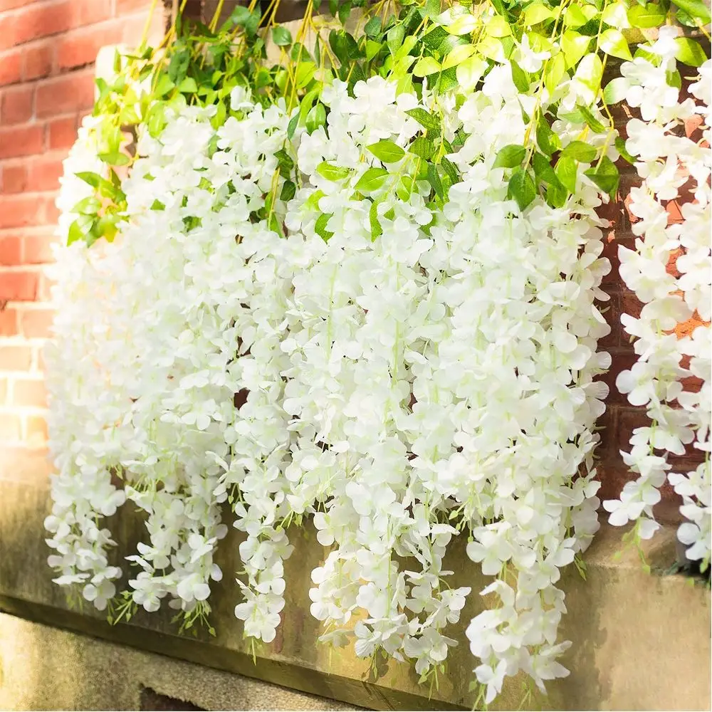 

Искусственный цветок, цветок глицинии, подвесной цветок, цветок для свадьбы, сада, художественное украшение для гостиной, офиса
