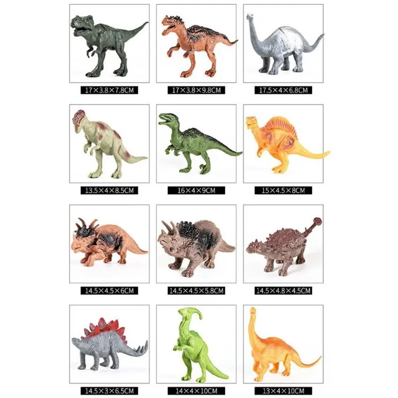 Модель динозавра 44 шт. детские развивающие игрушки имитация фигурок животных для