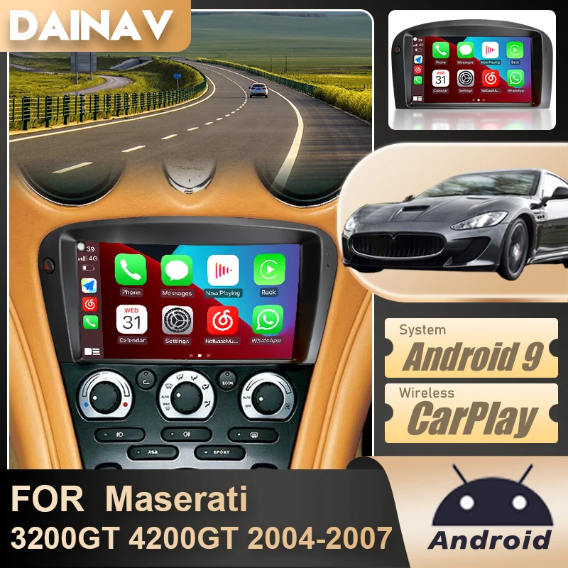 

8-дюймовый сенсорный экран Android Радио Блок для 2004-2007 Maserati 3200GT 4200GT беспроводной в автомобиль Android автоматический GPS навигатор