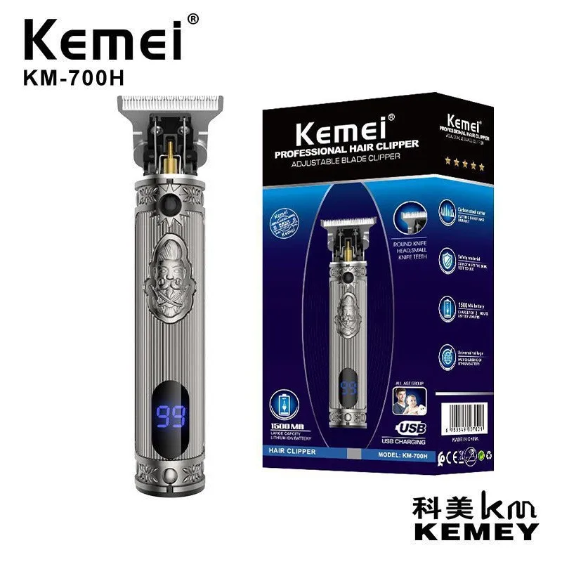 

Original Kemei Powerful Metal Housing Professional Hair Trimmer For Men Electric Beard Trimmer Clipper Hair Barber Cordless Set