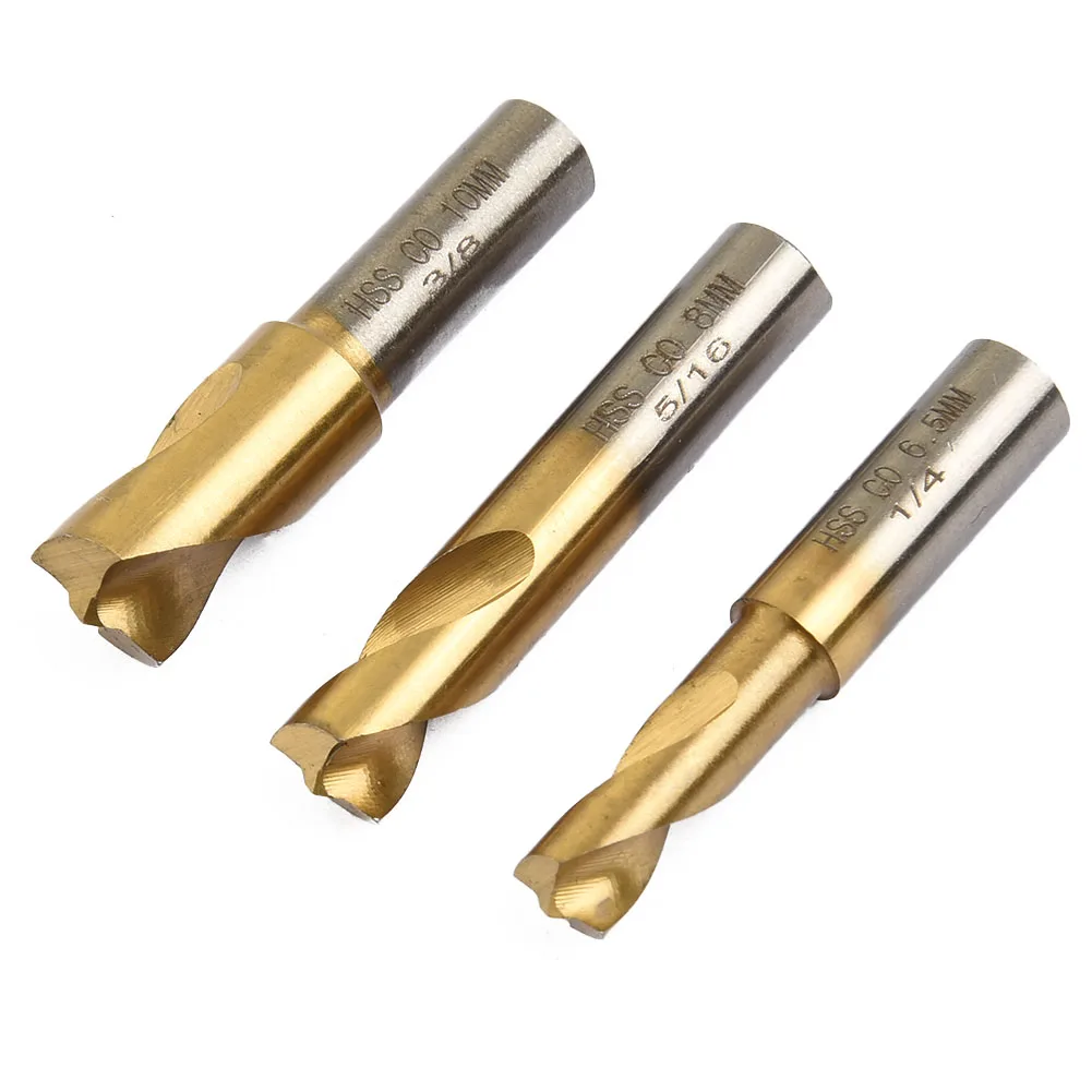 

HSS CO Drill Bit Tools 6.5/8/10mm Electric Drill Home Power Tools Replacement Spot Weld Cutter Titanium Plating