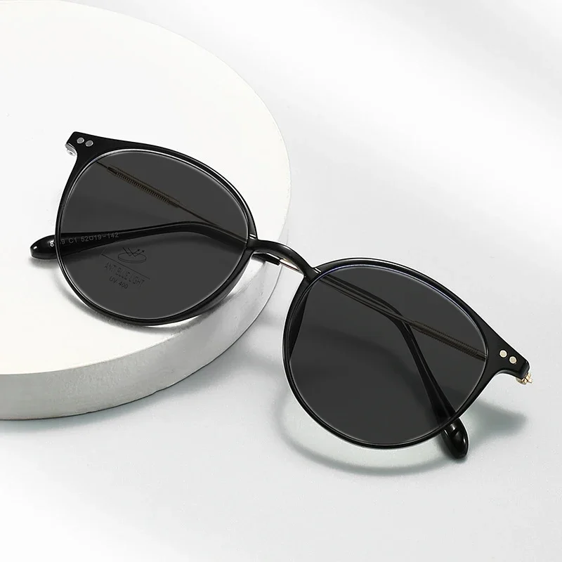 2024 новый стиль солнцезащитные очки в круглой оправе унисекс с УФ-защитой женские