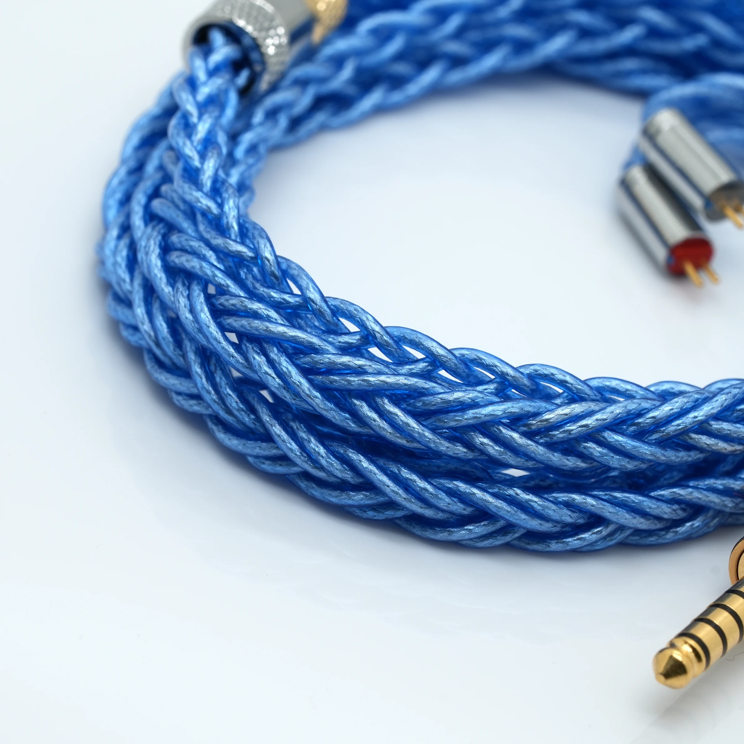 Фото Кабель Trusted C из чистого серебра + меди, посеребренный кабель IEM MMCX, 0,78 мм, 2 контакта, штекер 3,5/4,4 мм №4