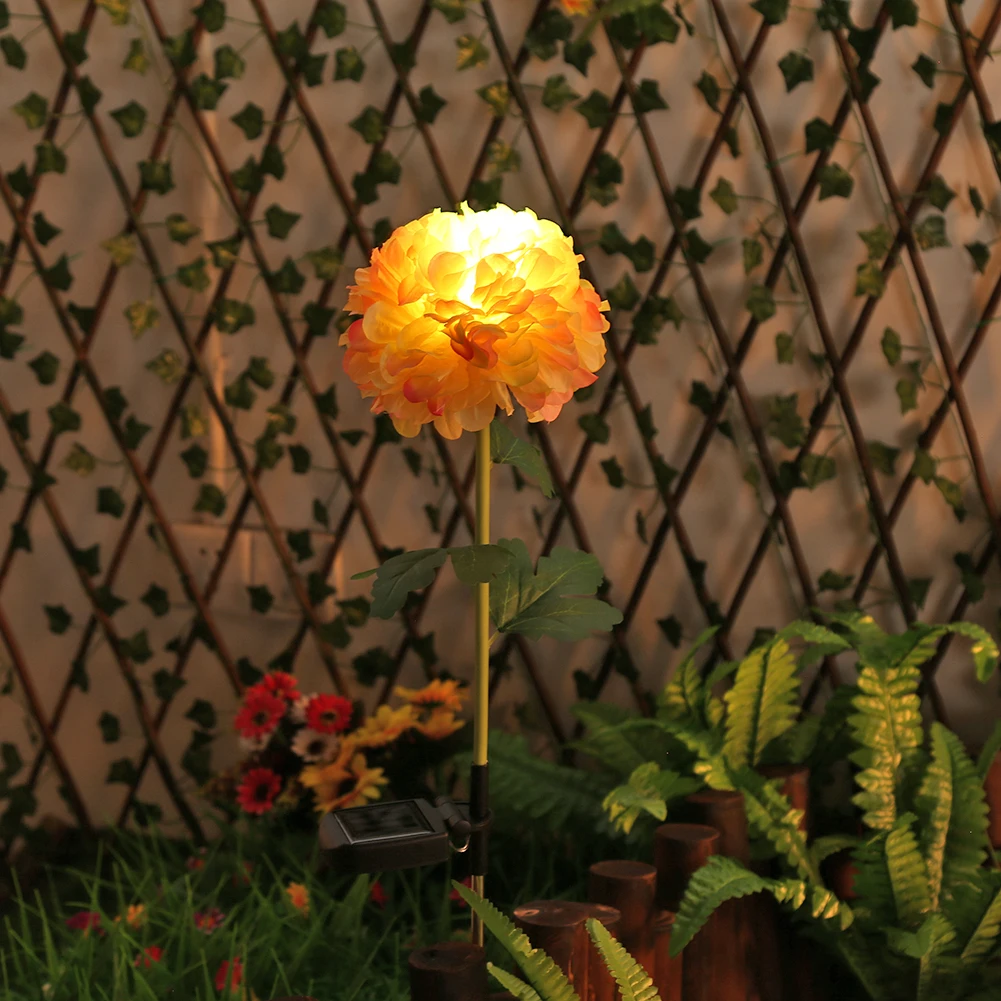 

Solar Hydrangea LED Light Color Changing Highlight Night Light Outdoor Artificial Flower Decorative Lamp Supplies
